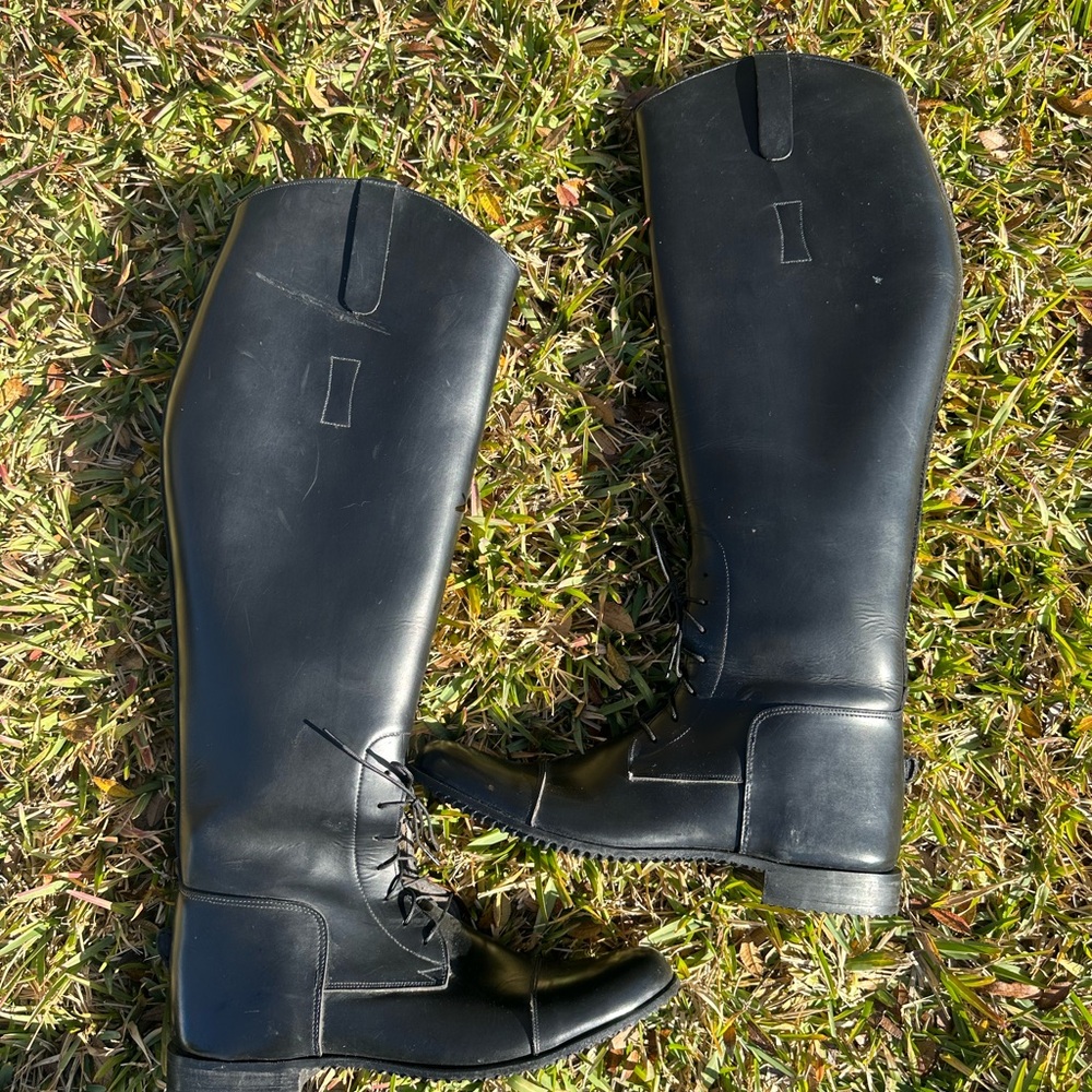 Black Leather Riding Boots